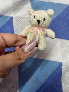 Handmade Crochet Teddy Bear keychain