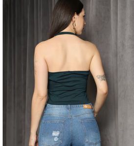 Stylish Ring Detail Crop Top