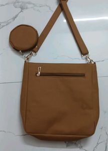 Stylish Leaf Print Crossbody Bag with coin Pouch