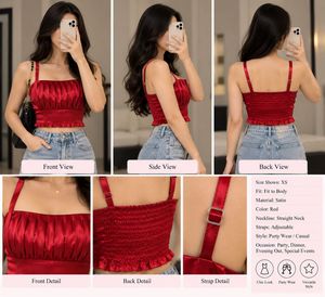 Red party Satin top