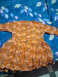 Stylish mustard Printed Kurti