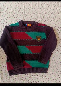 Kids Geometric Pattern Sweater