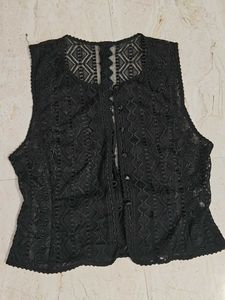 Elegant Black Lace Blouse