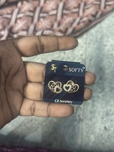 Softy CZ Jewellery Heart Earrings