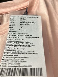 Mast And Harbour Peach T Shirt