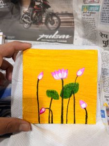 Handmade Lotus Painting