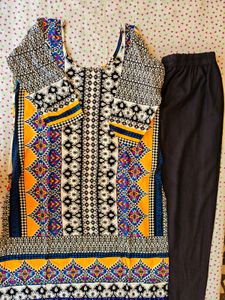 Vibrant Ethnic Kurta Set with Pants