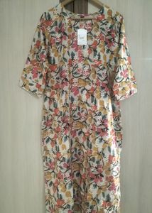 Floral Cotton kurti By Chaudhari Lifestyle (XXL)