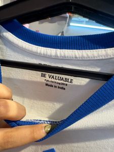 Adidas White &amp; Blue T-Shirt