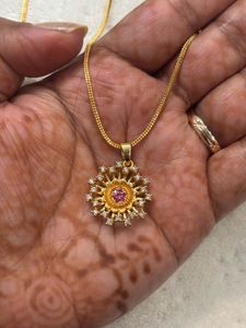 Elegant Gold Plated Pendant Necklace
