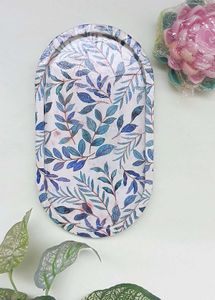 Handcrafted Botanical Concrete Trinket Tray | Blue