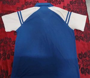 Men's Blue &amp; White Polo T-Shirt