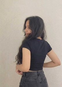 Cute Kuromi Graphic Crop Top