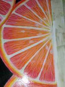 Vibrant Orange Slice Art