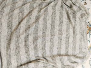 Striped Lace Sleeve Top