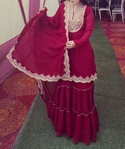 Maroon Sharara set