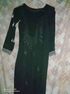 Black Chikankarii Kurti 🌚⚡