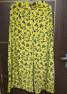 Stylish Yellow Printed Coord Set (worn once)