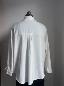 Chic White Collared Shirt