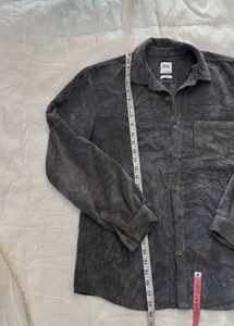 Zara Men's Corduroy Button-Up Shirt