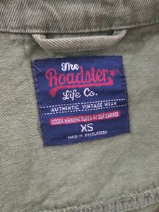 Roadster Olive Green Denim Jacket