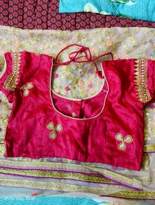 Embroidered Net saree