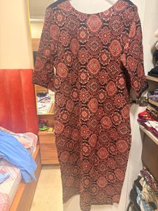 cotton ajrakh kurta