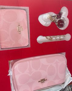 Coach Pink Signature Cherry Charm Shoulder Bag🍒