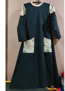 Stylish Black Kurta with Geometric Pockets