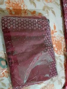 Elegant stone work Saree