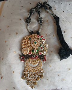 Handcrafted brass pendant Kundan Necklace