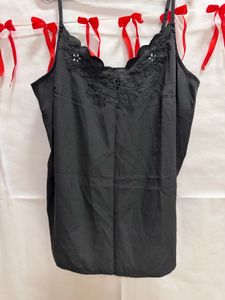 Elegant Black Embroidered Cami Top