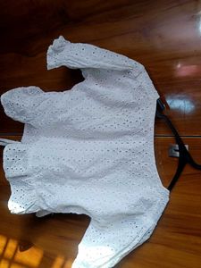 White Broderie Anglaise Top