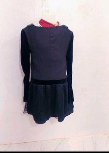 Black Embellished Collar Dress