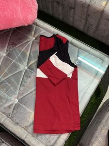 Color Block Top - Red, Black, &amp; White