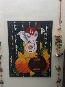 Ganesha with Veena Painting