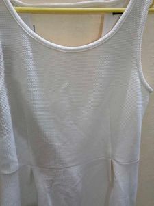 White Sleeveless Mini Dress