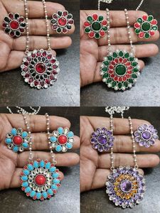 Beautiful Floral Pendant &amp; Earring Set