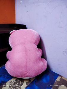 🧸 Teddy Bear Pink With Heart One Eye Gone