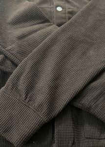 Brown Corduroy Jacket with White Buttons