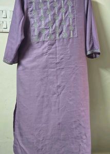 Beautiful Lavender Kurta with Embellishments