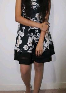 Off Shoulder Cute Flower Print Dress