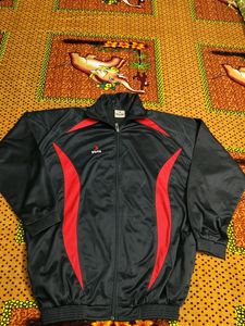 Victa Track Jacket - Black and Red