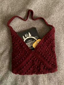 Crochet Maroon Handbag