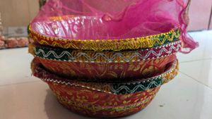 Decorative Puja Baskets Set