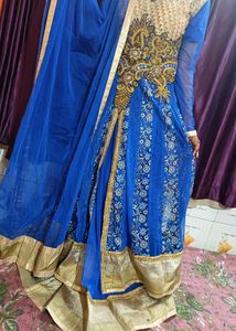 Bajirao Mastani Gawn In Royal Blue Colour