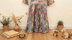 Colorful Ethnic Print Dress