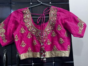 Vibrant Pink Embroidered Blouse