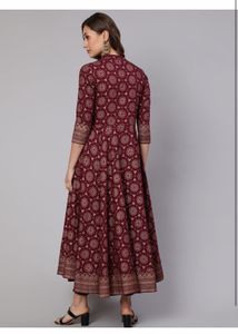 Elegant Indian Kurta with Gold Print