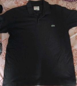 Classic Black Lacoste Polo Shirt